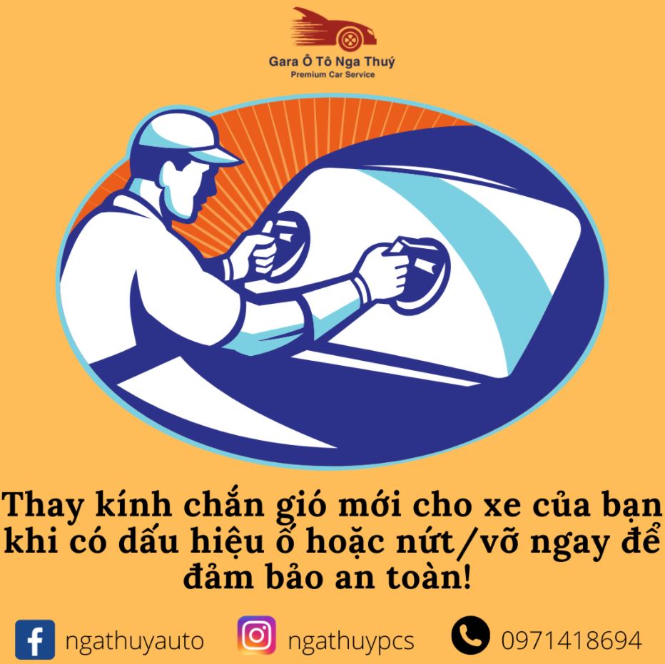 Nga Thúy - gara nhiều kinh nghiệm bảo dưỡng, thay thế kính chắn gió ô tô
